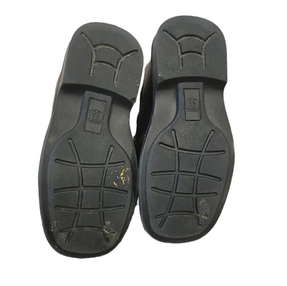 Route 66 Boys faux leather black slip on dress shoe size 10